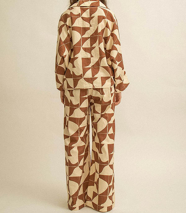 Pantalon Tamara Imprimé Seventies La Treille Maison Ensoleillée