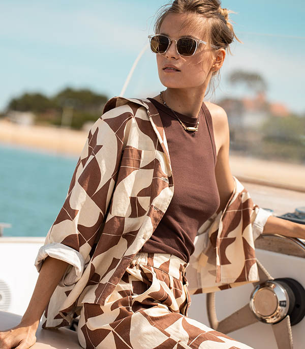 Pantalon Tamara Imprimé Seventies La Treille Maison Ensoleillée