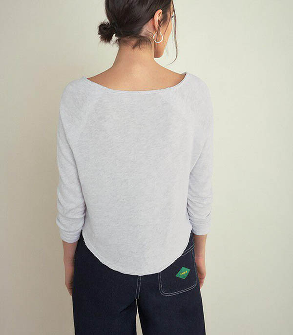 Tee-shirt Sonoma manches longues Arctique Chiné American Vintage