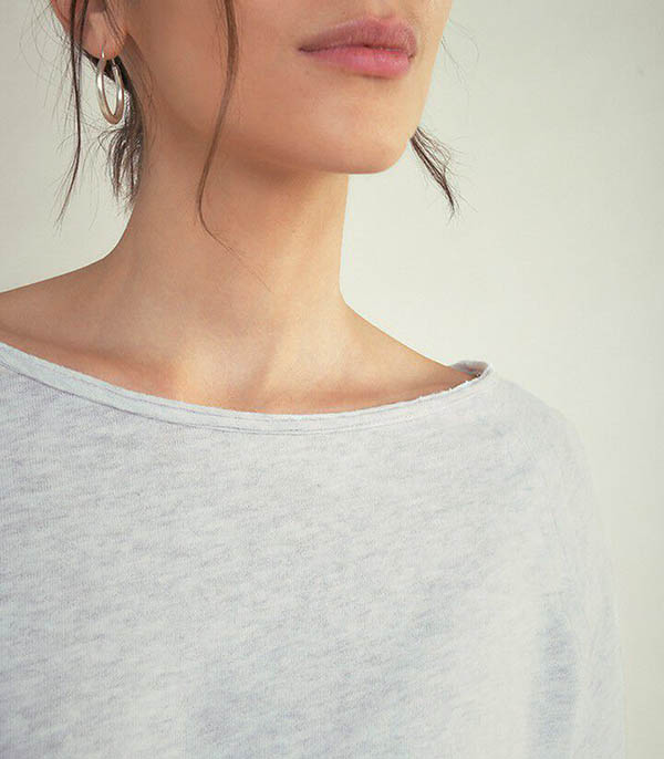 Tee-shirt Sonoma manches longues Arctique Chiné American Vintage