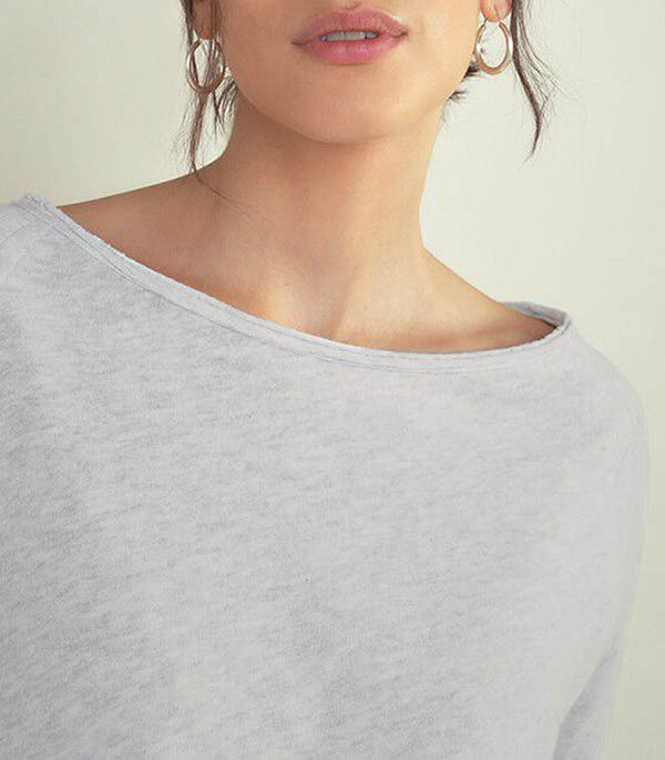 Tee-shirt Sonoma manches longues Arctique Chiné American Vintage