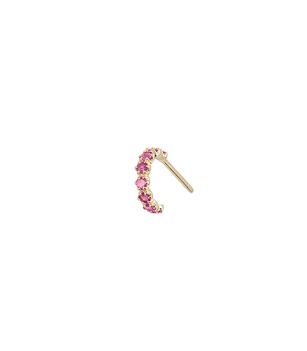 Boucle d'oreille Ava Saphir Rose Pascale Monvoisin