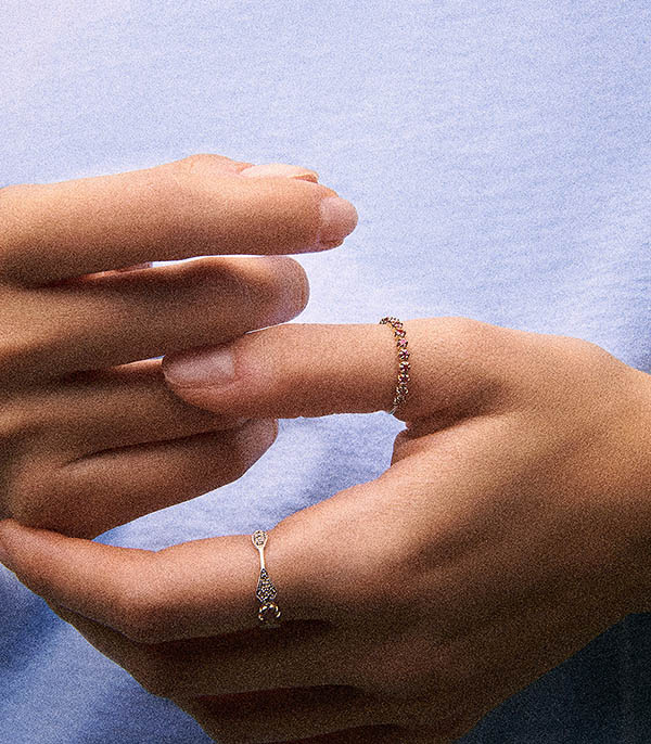 Bague Ava N°2 Saphir Rose Pascale Monvoisin