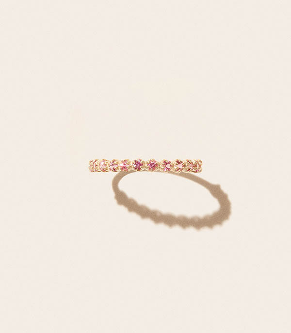 Bague Ava N°2 Saphir Rose Pascale Monvoisin