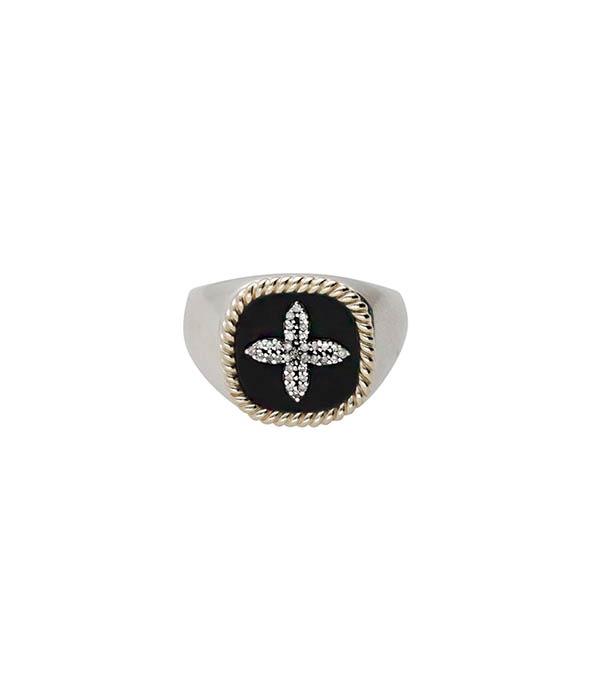 Bague Chevalière Bowie Noir Diamants Pascale Monvoisin - Taille 54