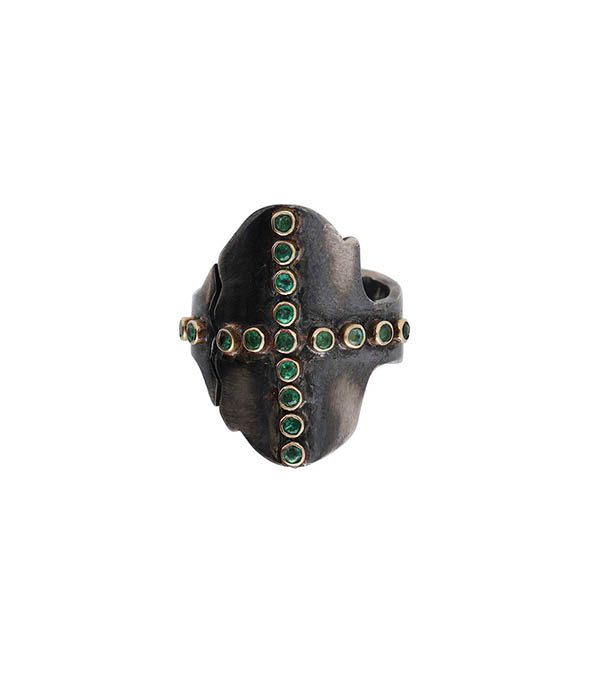 Bague Cross Ring Emerald Patricia Arango