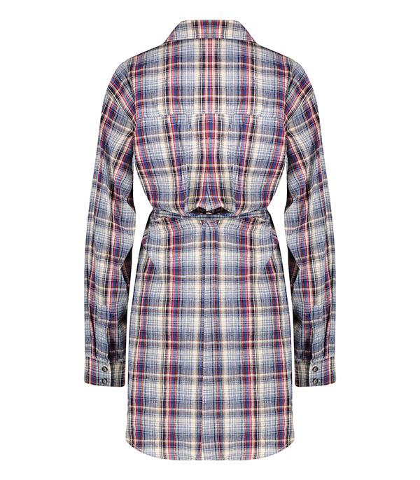 Robe à carreaux Liliane Bleu Marant Étoile