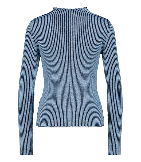 Pull côtelé Lupetto Vanise Bleu Roberto Collina