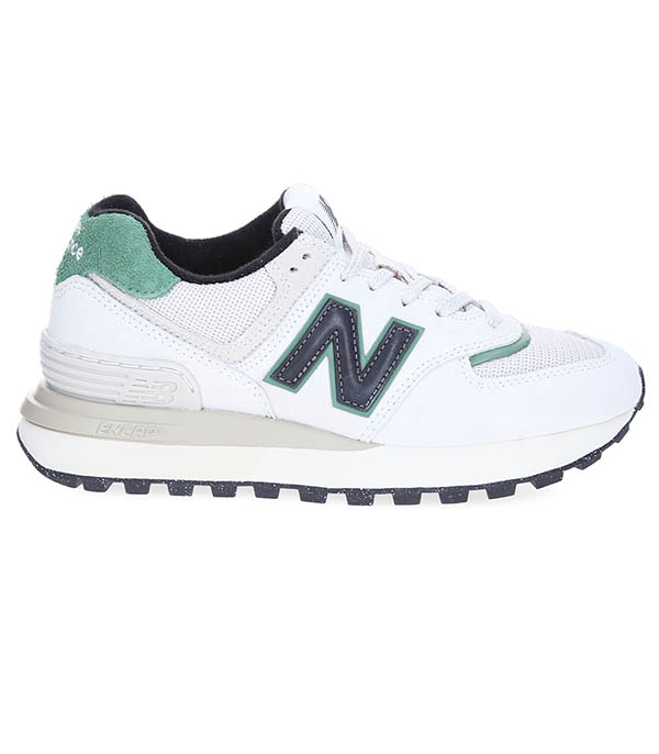 Baskets 574 Blanc et Vert New Balance à -50%