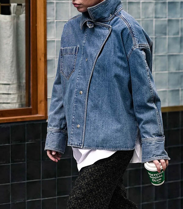 Chemise en Jean Destructurée Egan Bleu Margaux Lonnberg