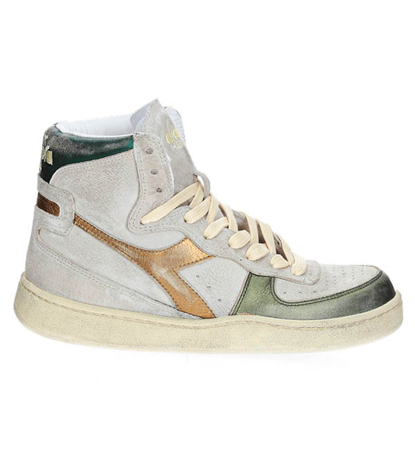 Baskets Montantes MI Metal Pigskin Oyster White Diadora - Taille 36 à -40%