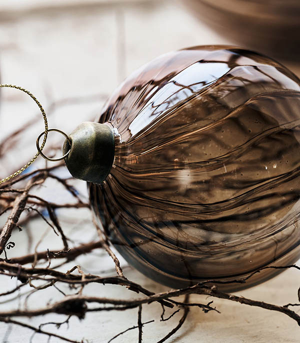 Set de 4 Boules de Noël Fluted et Ambre House Doctor