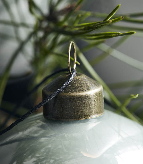 Set de 6 Boules de Noël Stripe Vert House Doctor