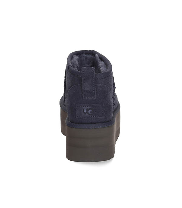 Bottines Classic Ultra Mini Plateforme Daim Bleu UGG®