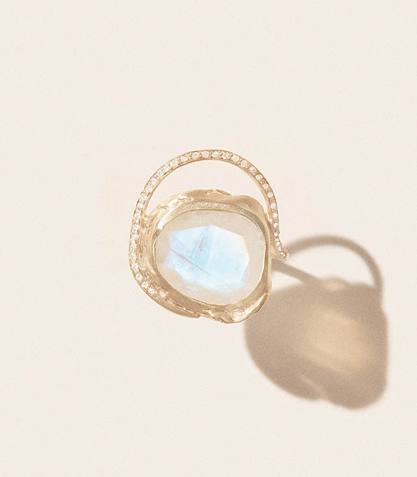 Bague Gaia Moonstone Pascale Monvoisin
