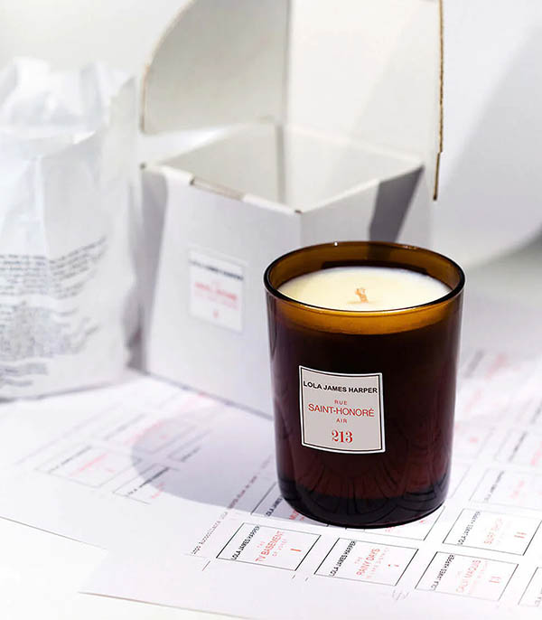 Bougie #213 Rue Saint Honoré Air 190g Lola James Harper
