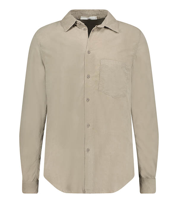 Chemise homme avec pochette Taupe Grey Daub - Taille 48 à -60%