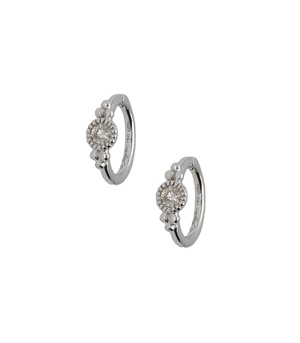 Boucles d'oreilles Sunny Bubbles en Or Blanc De Jaegher