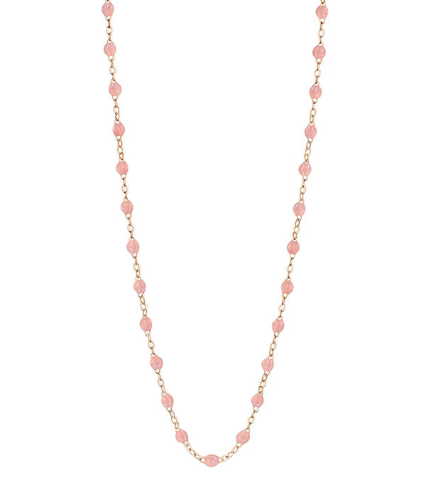 Collier Or rose et Perles de résine 42 cm Gigi Clozeau