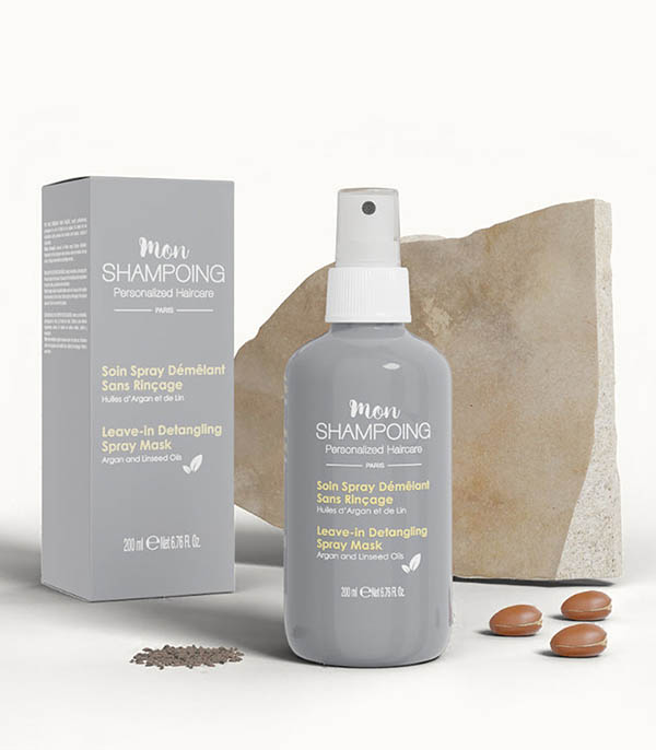 Soin Spray démêlant sans rinçage Huiles d'Argan et de Lin 200ml Mon Shampoing