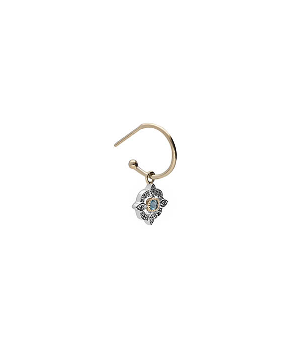 Boucle d'oreille Bettina London Blue Topaz Pascale Monvoisin