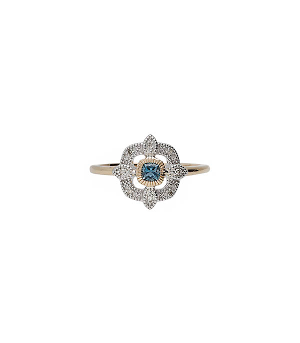 Bague Bettina London Blue Topaz Pascale Monvoisin