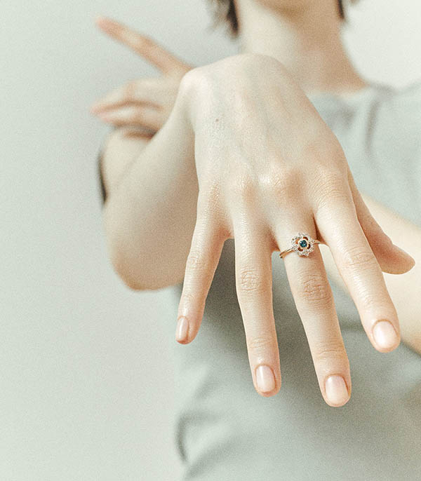 Bague Bettina London Blue Topaz Pascale Monvoisin