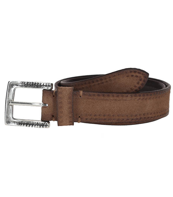 Ceinture en Cuir Suède Marron Clair x Jane de Boy Puntovita & Arsenice