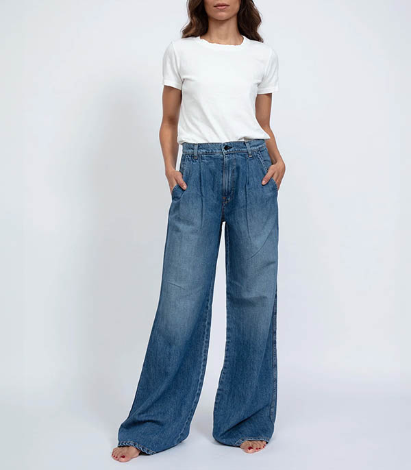 Jean Wide Leg Pleated Cobra ASKK NY