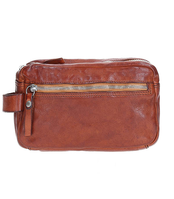 Trousse de toilette Easy Cuir Cognac Campomaggi
