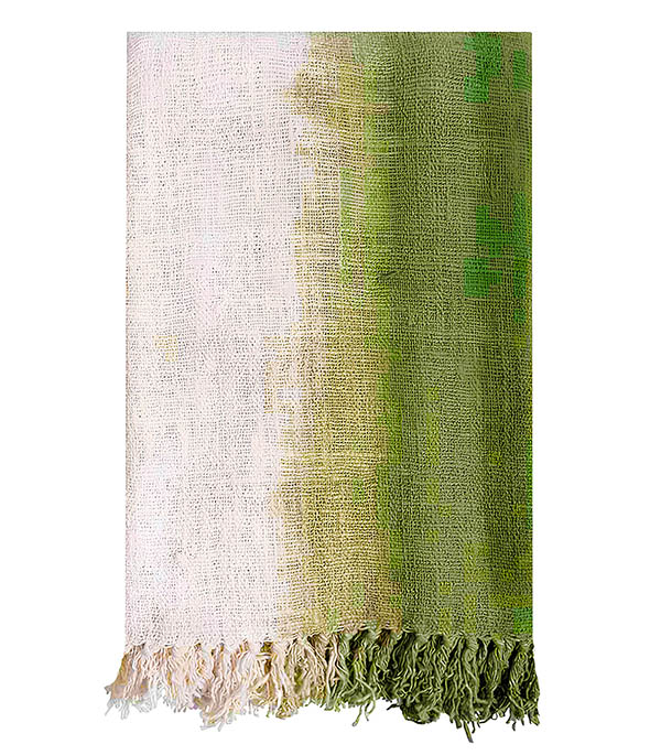 Jeté de Canapé en Coton Recyclé Dégradé Vert Originalhome