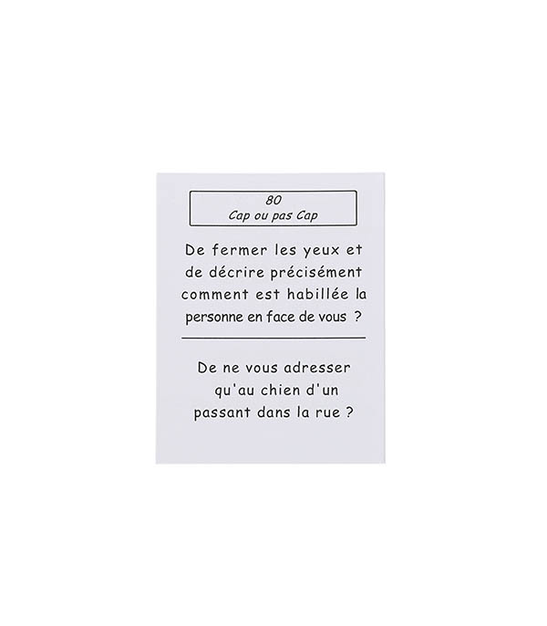 Jeu de Cartes 80 Cap ou pas Cap Marc Vidal