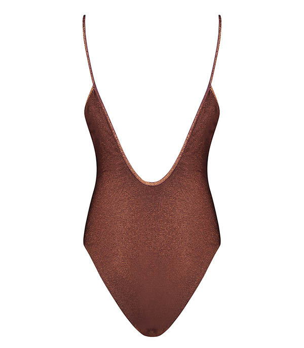 Maillot de bain 1 pièce Azia Toffee Lurex La Nouvelle