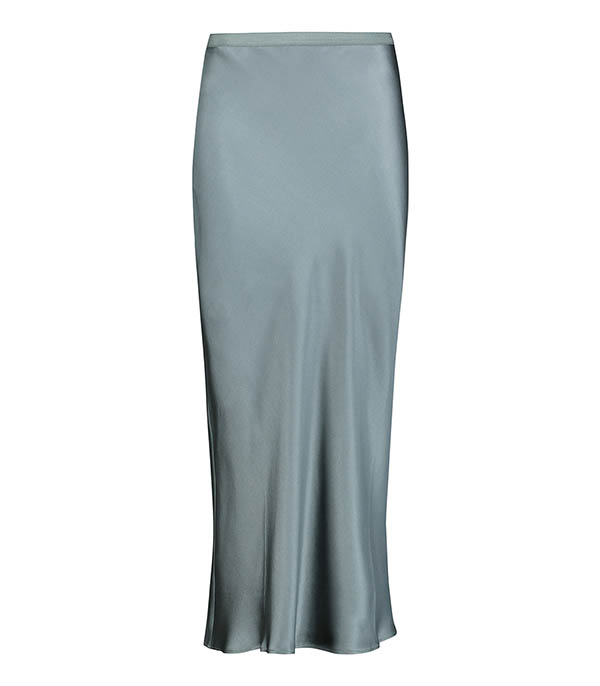 Jupe longue Bar en Soie Dark Sage Anine Bing