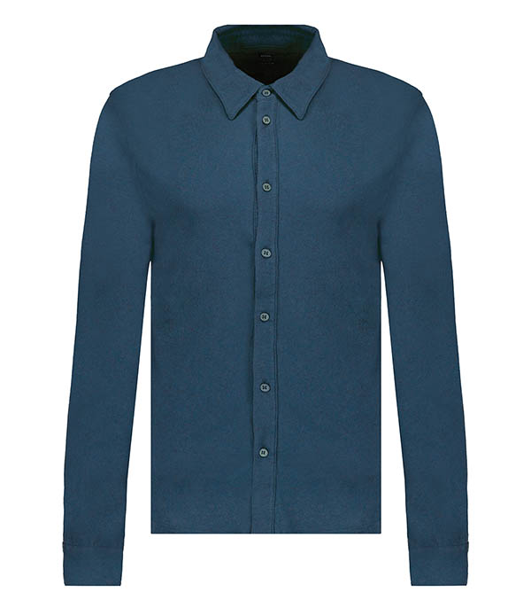 Chemise homme Manches Longues Encre Majestic Filatures - Taille L