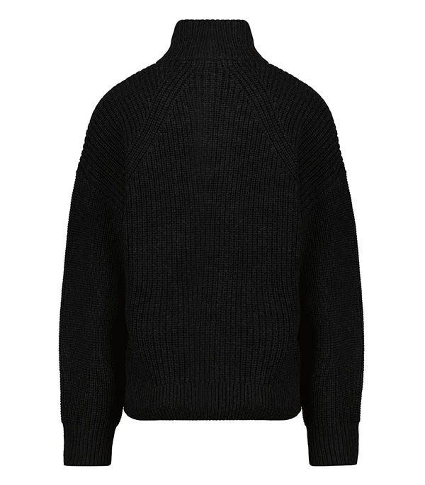 Pull Col Camionneur Noir Majestic Filatures