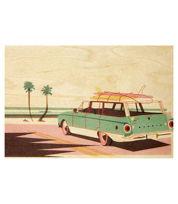 Carte postale en bois Turks and Caicos Woodhi