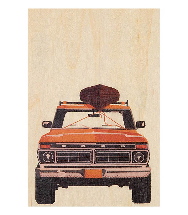 Carte postale en bois Travel Pick up Woodhi