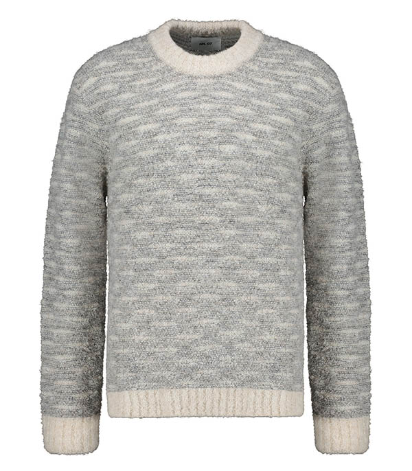 Pull homme Zackarias Grey Mélangé NN07 - Taille S à -30%