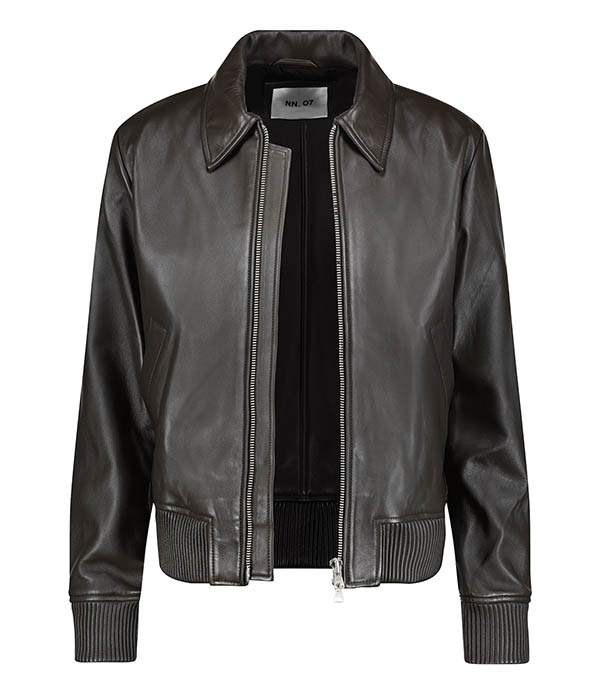 Veste homme en Cuir Florian Demitasse NN07