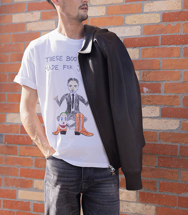 Veste homme en Cuir Florian Demitasse NN07