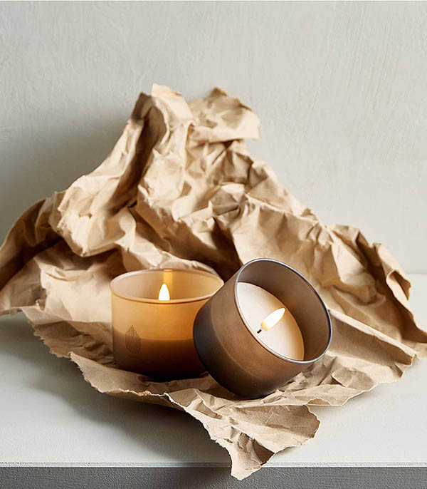 Bougie LED en Verre Vanille, 8.2x6cm Uyuni