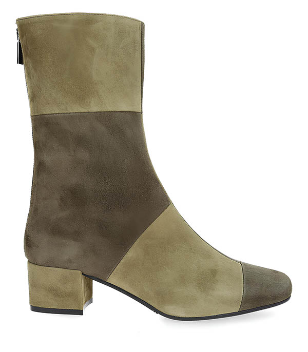 Bottines Estime Go en cuir suédé Khaki Carel Paris à -30%