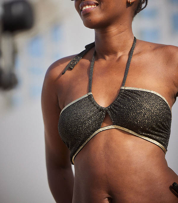 Haut de maillot de bain Eugénie Sparkling Black La Nouvelle