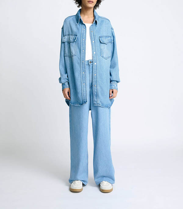 Veste en denim Heyencons Ozone Wash Red Legend