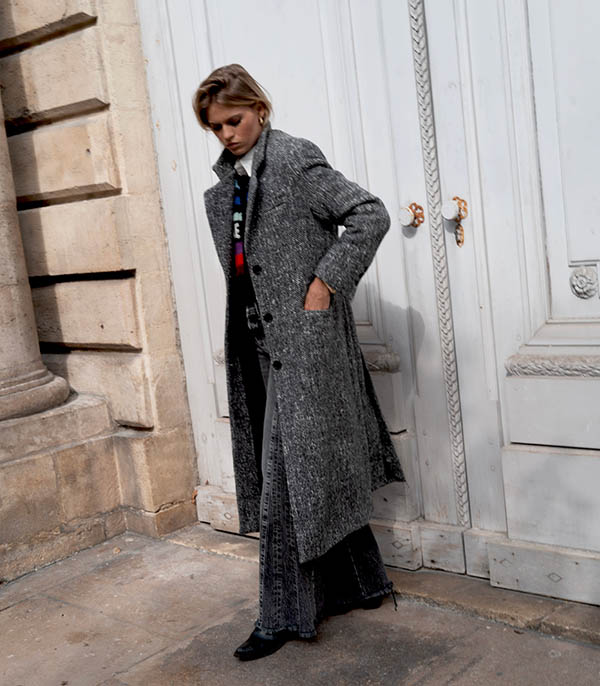 Manteau en laine Baby Alpaga Marlene Grey Mii