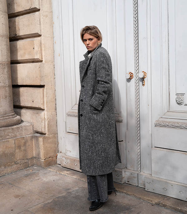 Manteau en laine Baby Alpaga Marlene Grey Mii