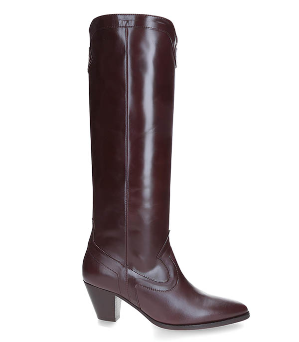 Bottes Dakota en cuir lisse Chocolat Socque Paris - Taille 36