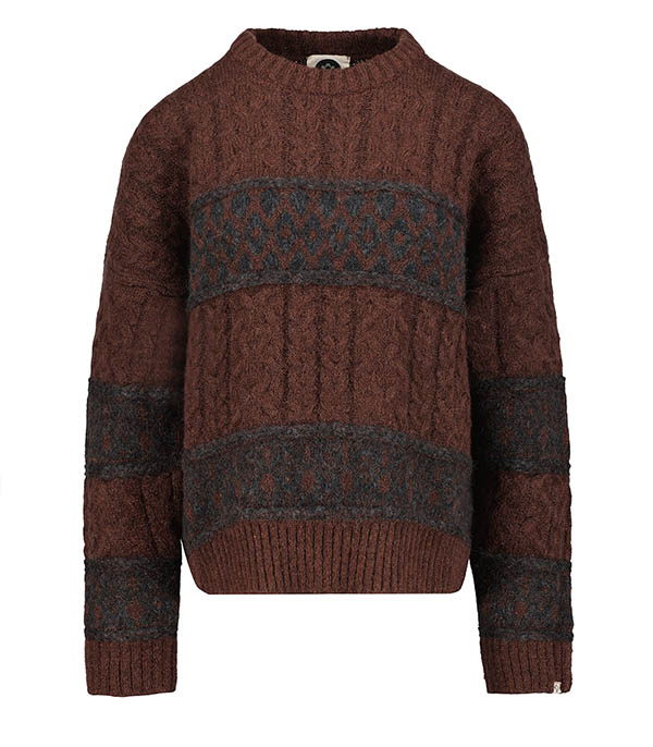 Pull Col rond Norway Prune Dark Grey Bsbee - Taille S