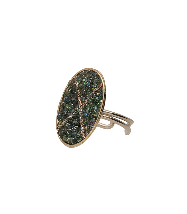 Bague Sublime Stella Croix Fermé Zirconium Vert Lsonge